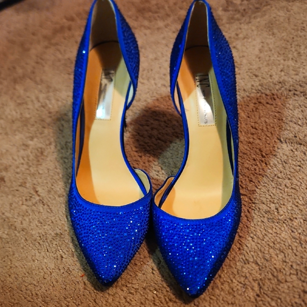 INC International Concepts Sparkling Blue Heels